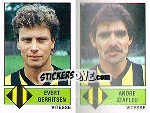 Sticker Evert Gerritsen / Andre Stafleu - Voetbal 1986-1987 - Panini