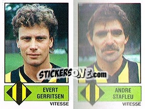 Sticker Evert Gerritsen / Andre Stafleu - Voetbal 1986-1987 n. 444 - Panini