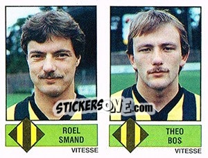 Sticker Roel Smand / Theo Bos - Voetbal 1986-1987 - Panini