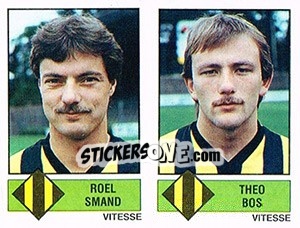Sticker Roel Smand / Theo Bos - Voetbal 1986-1987 n. 445 - Panini