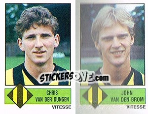Sticker Chris van der Dungen / John van den Brom - Voetbal 1986-1987 - Panini