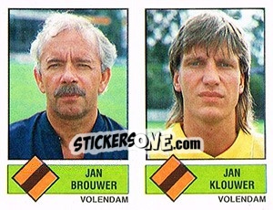 Cromo Jan Brouwer / Jan Klouwer - Voetbal 1986-1987 - Panini