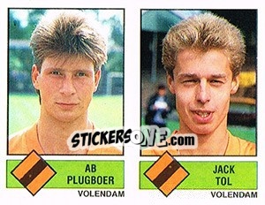 Sticker Ab Plugboer / Jack Tol - Voetbal 1986-1987 - Panini