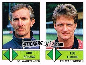 Sticker Arie Schans / Ejo Elburg - Voetbal 1986-1987 - Panini