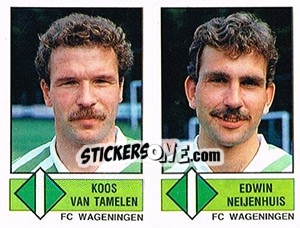 Sticker Koos van Tamelen / Edwin Neijenhuis - Voetbal 1986-1987 - Panini