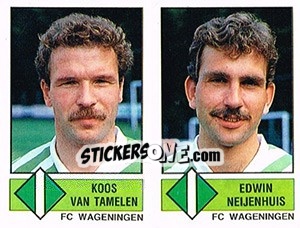 Sticker Koos van Tamelen / Edwin Neijenhuis - Voetbal 1986-1987 n. 456 - Panini