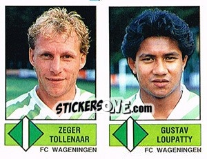 Sticker Zeger Tollenaar / Gustav Loupatty - Voetbal 1986-1987 - Panini