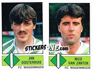 Cromo Jan Oosterhuis / Nico van Zanten - Voetbal 1986-1987 - Panini