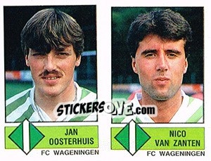 Sticker Jan Oosterhuis / Nico van Zanten - Voetbal 1986-1987 n. 458 - Panini