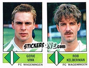 Sticker Gerie Vink / Rob Kelderman - Voetbal 1986-1987 - Panini
