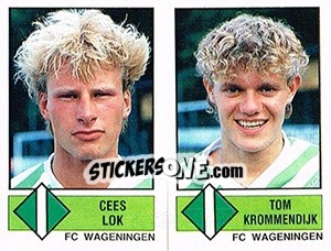 Sticker Cees Lok / Tom Krommendijk - Voetbal 1986-1987 - Panini