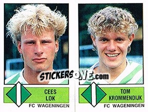 Sticker Cees Lok / Tom Krommendijk - Voetbal 1986-1987 n. 460 - Panini
