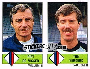 Cromo Piet de Visser / Ton Verkerk - Voetbal 1986-1987 - Panini