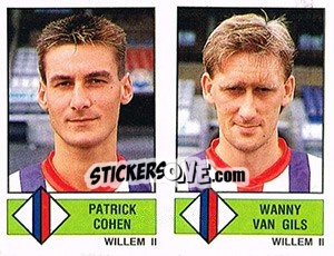 Sticker Patrick Cohen / Wanny van Gils - Voetbal 1986-1987 - Panini