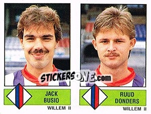Sticker Jack Busio / Ruud Donders - Voetbal 1986-1987 - Panini
