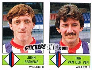 Sticker John Feskens / Ton van der Ven - Voetbal 1986-1987 - Panini