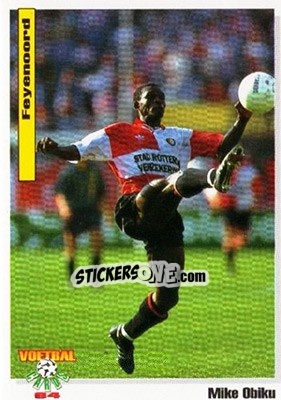 Sticker Mike Obiku - Voetbal Cards 1993-1994 n. 29 - Panini