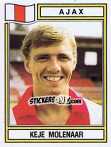 Sticker Keje Molenaar - Voetbal 1982-1983 - Panini