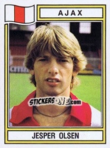 Sticker Jesper Olsen - Voetbal 1982-1983 - Panini