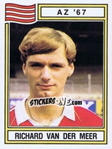 Sticker Richard van der Meer - Voetbal 1982-1983 - Panini