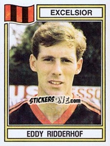 Sticker Eddy Ridderhof - Voetbal 1982-1983 - Panini