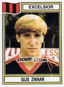 Sticker Gijs Zwaan - Voetbal 1982-1983 - Panini