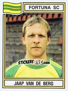 Sticker Jaap van de Berg - Voetbal 1982-1983 - Panini