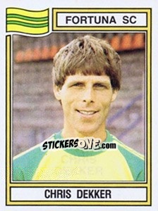 Sticker Chris Dekker - Voetbal 1982-1983 - Panini