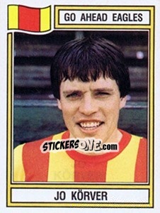 Sticker Jo Korver - Voetbal 1982-1983 - Panini