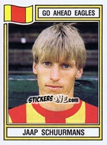 Sticker Jaap Schuurmans - Voetbal 1982-1983 - Panini