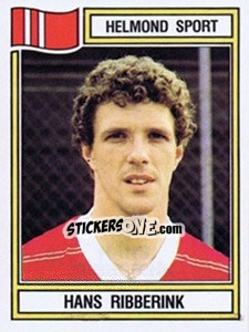 Sticker Hans Ribberink - Voetbal 1982-1983 - Panini