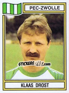 Sticker Klaas Drost - Voetbal 1982-1983 n. 207 - Panini