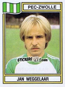 Sticker Jan Weggelaar - Voetbal 1982-1983 - Panini