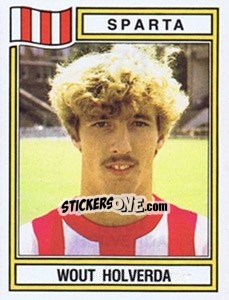 Sticker Wout Holverda - Voetbal 1982-1983 - Panini