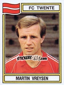 Sticker Martin Vreysen - Voetbal 1982-1983 - Panini
