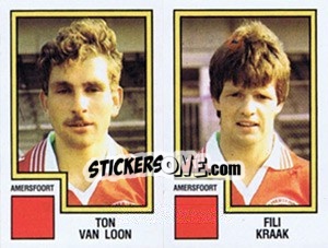 Sticker Ton van Loon / Fili Kraak - Voetbal 1982-1983 n. 338 - Panini