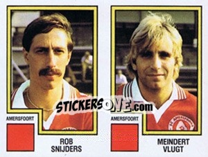 Sticker Rob Snijders / Meindert Vlugt - Voetbal 1982-1983 - Panini