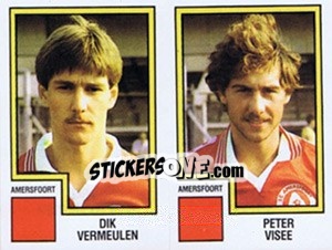 Sticker Dik Vermeulen / Peter Visee - Voetbal 1982-1983 - Panini