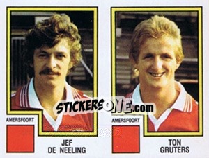 Sticker Jef de Neeling / Ton Gruters - Voetbal 1982-1983 - Panini