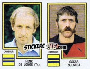 Sticker Henk de Jonge / Oscar Zijlstra - Voetbal 1982-1983 - Panini