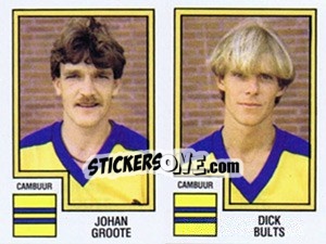 Sticker Johan Groote / Dick Bults - Voetbal 1982-1983 - Panini