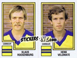 Cromo Klaus Roosenburg / Henk Veldmate - Voetbal 1982-1983 - Panini