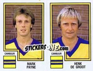 Sticker Mark Payne / Henk de Groot - Voetbal 1982-1983 - Panini