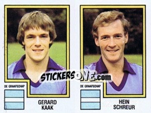Sticker Gerard Kaak / Hein Schreur - Voetbal 1982-1983 n. 350 - Panini