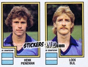 Sticker Henk Pieneman / Loek Bijl - Voetbal 1982-1983 n. 354 - Panini