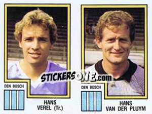 Sticker Hans Verel / Hans van der Pluym - Voetbal 1982-1983 n. 355 - Panini