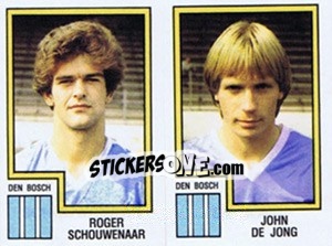 Sticker Roger Schouwenaar / John de Jong - Voetbal 1982-1983 - Panini