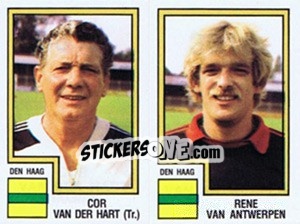 Cromo Cor van der Hart / Rene van Antwerpen - Voetbal 1982-1983 - Panini