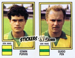 Sticker Edwin Purvis / Guido Pen - Voetbal 1982-1983 - Panini