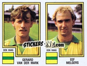 Sticker Gerard van der Mark / Eef Melgers - Voetbal 1982-1983 n. 363 - Panini
